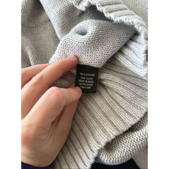 Buckle JB Holt Cream Shawl Neck Cotton Sweater Mens XL - Picture 6 of 7